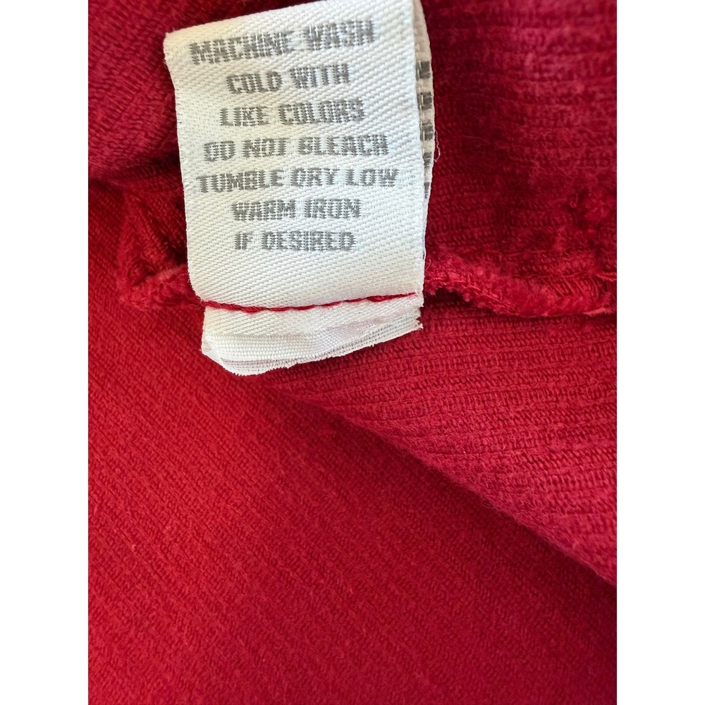 Dressbarn Woman Red Corduroy Hooded Button Front Shirt Jacket Plus Size 2X - Picture 6 of 10